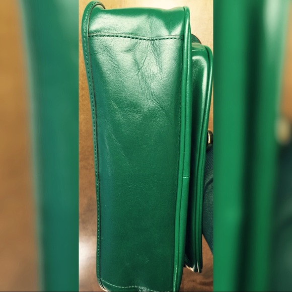 Tory Burch James Saddle Bag Crossbody Green Gold - Picture 4 of 8